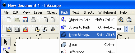 Trace Bitmap in Inkscape