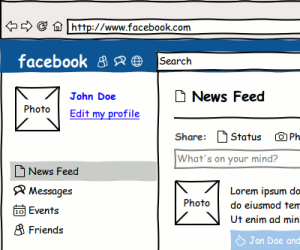 Facebook mockup
