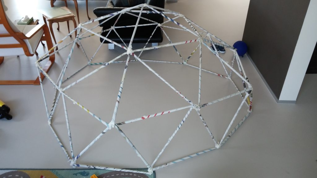 A paper geodesic dome